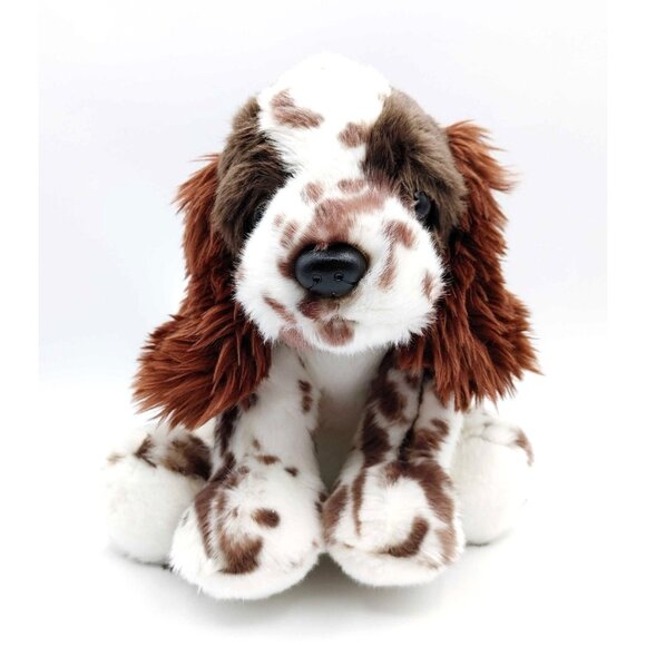 Ganz Heritage Collection Springer Spaniel 10" Plush Dog White Brown H14503 - Picture 1 of 5